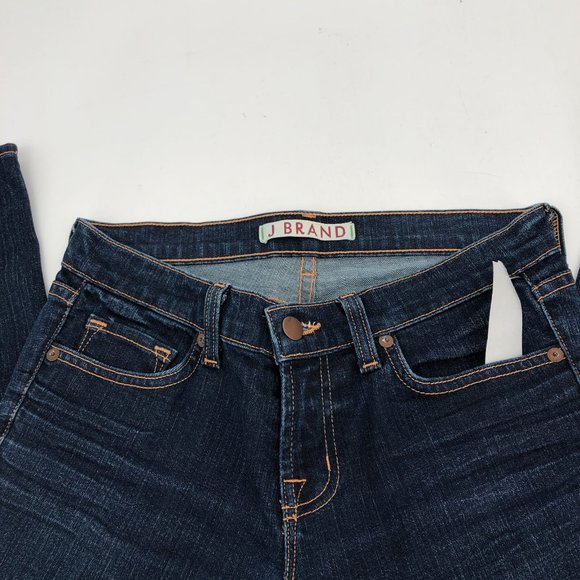 J Brand Blue Straight Leg Jeans | Mid-Rise, Cotton Material - Picture 3 of 6